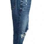 Gap Women’s Dark Denim Girlfriend Jeans Distressed Straight Leg Size 4/27 Photo 6