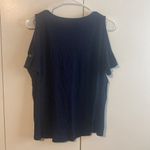 Michael Kors  V Neck Cold Shoulder Navy Blue Women’s Size Small Top Photo 5