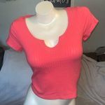 Macy's Pink notched crop top - Full circle trends Photo 0