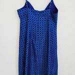 Shoshanna  100% Silk Blue Y2K Chain Link Dress Size 8 Photo 3