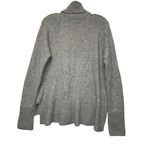 J.Crew  Women's Wool Alpaca Blend Side Slit Grey Ribbed‎ Turtleneck Sweater Sz MD Photo 1