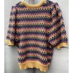 Universal Threads Vintage Universal Thread Yellow Pink striped Knit Sleeve Women’s Sz 2XL Sweater Photo 7
