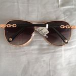 Jessica Simpson New  Rose Gold Aviator Sunglasses Chain Handles Photo 1