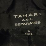 Tahari A.S.L. Separates Navy Denim Styled Blazer/Jacket w/Tan Top Stitching Sz 6 Photo 10