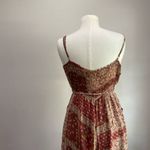 Saints + Secrets Burgundy Paisley Print Deep V-Neck Jumpsuit Size S Photo 4