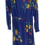 Old Navy  Women's Size Small Blue Floral Long Sleeve Knee Length Dress Photo 0