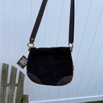 Juicy Couture Y2K Crossbody Bag Purse Love Your Couture Velour Black Brown H Photo 9