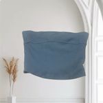 Urban Outfitters  Blue Ribbed Strapless Crop Tube Top Tuesday size Small Photo 2