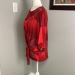Clara Sunwoo Tunic Black Red Tie Twist Front Womens Size Large Photo 1
