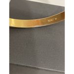 Monet Vintage  Bangle Bracelet Etched Goldtone Signed Retro MCM‎ Metal 2.5" Photo 3