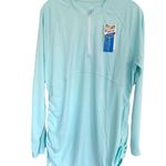 Evedoos Long Sleeve Blue 1/4 zip Workout Shirt Anti UV Sz Xl NWT Photo 1