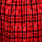 EXPRESS ‎ Dress Womens XS Red Black Plaid Shirt Dress Twist Front Office Casual Photo 5