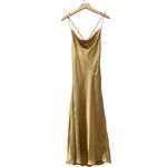 Show Me Your Mumu Verona Cowl Dress in True Gold Luxe Satin size Small Photo 3