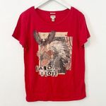 Ralph Lauren Denim and Supply Graphic Tee Red Patriotic Eagle Size Medium M Photo 0