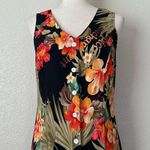 Croft & Barrow Hawaiian Front Button Down Midi Dress Photo 1