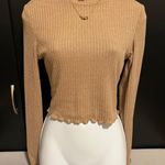 SheIn Ribbed Sexy Crop Mock Neck Top Size Medium Photo 0