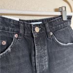 ZARA  Denim Shorts Sz 4 Raw Hem Black New‎ Photo 1