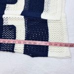 POL  Cream and Navy Blue Cardigan‎ Sweater with Hoodie Bold Stripes Size S Photo 9