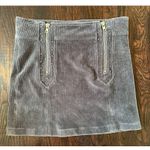POL  Grey Corduroy Moto Style Studs Zippers Mini Size Large Photo 2