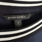 Banana Republic Varsity Long Sleeve Blue Ringer Top Preppy Collegiate Nautical Photo 2