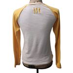 Adidas Womens Size S 3 Stripes Jersey Top White Long Sleeves Baseball Tee Photo 3