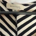 Monteau Los Angeles Stripe Chevron Short Sleeve Flare Mini Dress Size Medium Photo 4