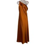 Obando One Shoulder Maxi Gown Dress in Burnt Orange crepe sz 8 Photo 1