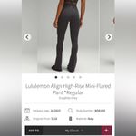 Lululemon NWOT  Align High-Rise Mini-Flared Pant *Regular
Graphite Grey size 4 Photo 5