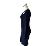 French Connection NWOT Joann Mari Long Sleeve Mini Dress In Utility Blue Photo 10