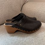 Lisa B. Classic High Heel Studded Clog in Black Leather Size 42 (9.5 Photo 1