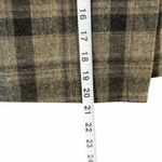Max Mara Weekend Wrap Mini Skirt 12 Khaki Wool Glen Plaid Winter Dark Academia Tan Photo 7