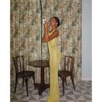 ASTA RESORT Natalia Dress in Chartreuse Sequin Small New Womens Maxi Gown Yellow Photo 9