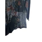 Chico's  Boho Floral Paisley Tunic Shirt High Low Hem Back Button Top Large Y2K Photo 3