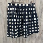 Banana Republic Navy GINGHAM Plaid FULL SKIRT Pockets Knee Length Womens Size 4 Photo 4