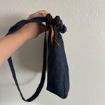 Vintage Y2K Blue Denim Yellow Butterfly Boho Cottage Jean Crossbody Bag Purse Photo 5