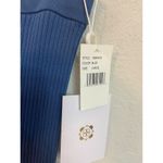 WAYF  Midi ribbed blue skirt off center slit size L NWT Photo 4