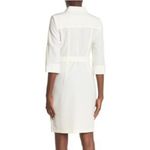 Sharagano Ivory Sheath Pocket Half Zip Career Office Dress size 10 NWT Photo 5