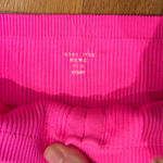 Aerie  Bandeau Halter Top Hot Pink Ribbed Size Medium Photo 4