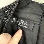 Vintage Jkara Women’s 12 Black High Neck Beaded Maxi Dress Photo 3