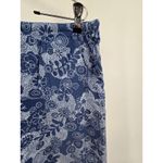 Fresh Produce  Women's 1X Blue Floral Capri Pants Elastic Waist  Cropped Photo 1