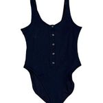 Good American  black textured bodysuit tank size 4 Photo 0