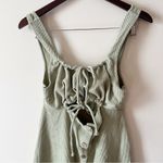 Free People Beach Olivia Corduroy Mini Dress Green Size Small Tie Front Photo 3
