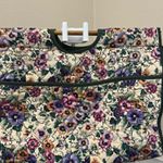 Vintage Floral Quilted Tote Bag with Wooden Handles – Made in Philippines – 100% Photo 1