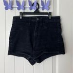 Wild Fable women’s solid black denim stretch short shorts size 10 Photo 0