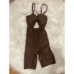 SKIMS  Size XXS Deep Plunge Shapewear Mid Thigh Bodysuit Cocoa brown nwt Photo 6