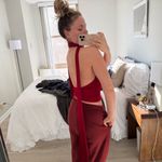 Princess Polly  Red Halter Scarf Neck Tank Top Photo 1