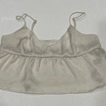 Wilfred Aritzia Satin Babydoll Cami Ivory White Tank Top Size XS Photo 0