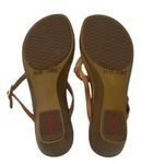 Vionic  Orchid Sandals Womens Size 11 Wedge Brown Tan Suede Leather Gold Ring Photo 5