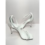 Schutz  Dress Sandals Ladies Size 5B White Leather Strappy Open Toe Stiletto Heel Photo 3