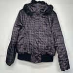 ZeroXposur Women’s Zero X Posur Jacket XL Houndstooth Puffer Hooded Brown Photo 0